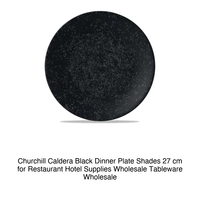 Plaque plate noire Caldera 27 cm Churchill Shades Zccamc271
