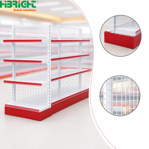 <span class=keywords><strong>Scaffalature</strong></span> Modulari in Metallo Bianco per Supermercati, Scaffali <span class=keywords><strong>a</strong></span> Gondola Monofacciali da <span class=keywords><strong>Parete</strong></span>, Direttamente dalla Fabbrica - Product Image 2