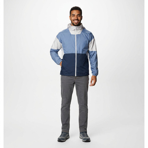 Finer Threads High Quality Outdoor Windproof Polyester Fashion <b>Long</b> Hooded Vintage Windbreaker <b>Jacket</b> Custom Logo Printing - Product Image 1