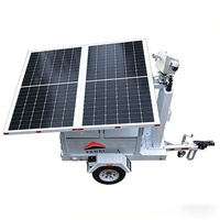 Caméra de sécurité solaire portable, remorque CCTV mobile, étanche IP65, mât manuel de 6 mètres pour l'irrigation