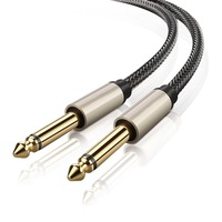 Xput-Adaptador de extensión de Audio para auriculares, Cable Auxiliar Hifi TRS estéreo de 6,35mm con conector macho a macho de 6,5mm