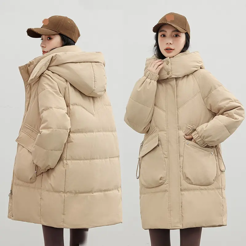 Women's Winter Puffer Jacket Overcoat Female Thick Down Cotton Padded Cold Coat Plus Size Casual Loose Hooded Long Parkas Women