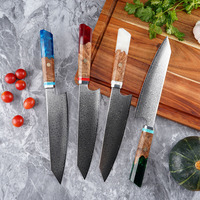 67-laags Damascus staal Kiritsuke mes keuken vlees koksmes fruit groente snijmes kookgerei hars houten handvat