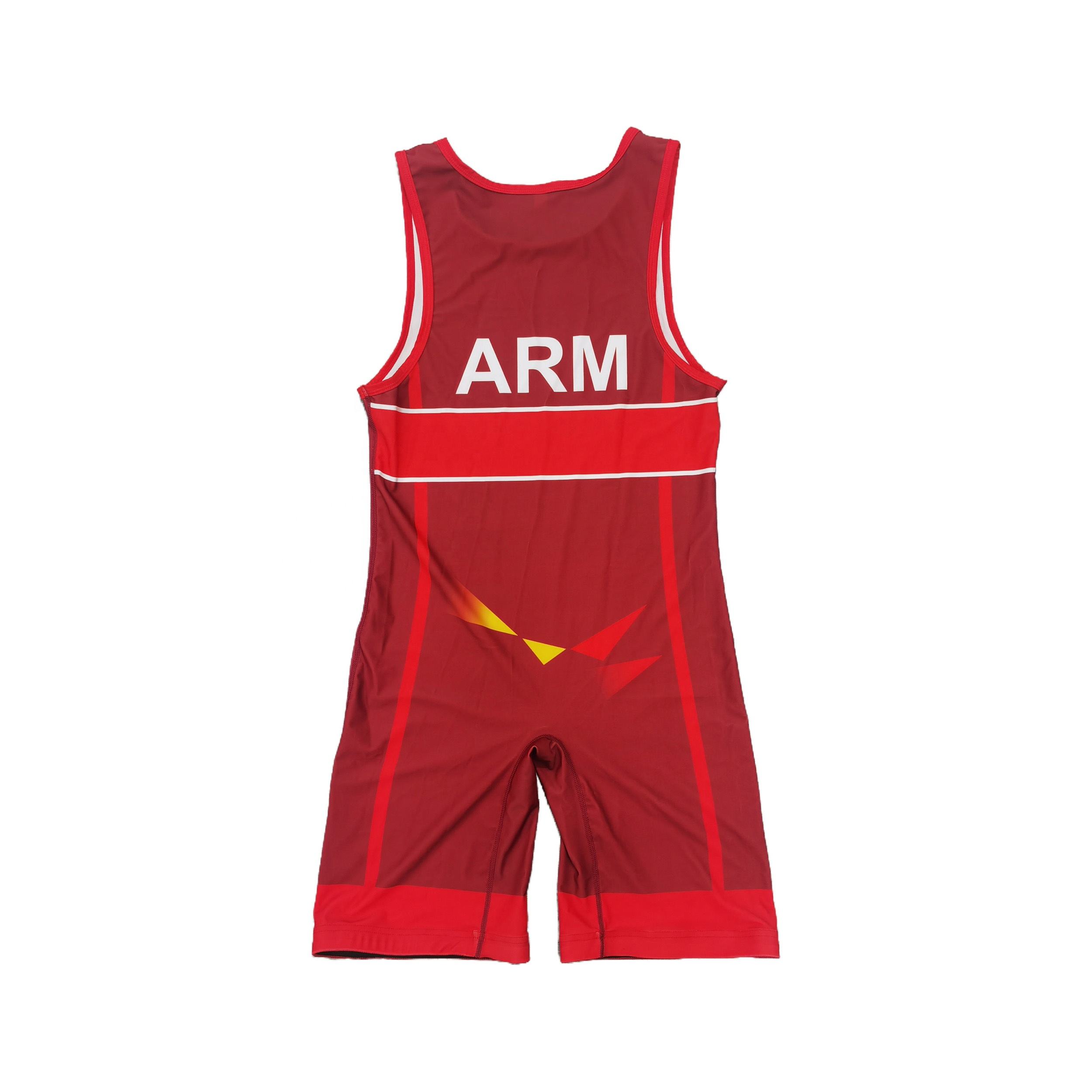 2024 New Custom Men's Wrestling Singlets All Sublimation ARMENIA  International Singlets