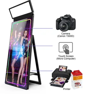 Dropshipping Custom Free Logo 70 Inch Mirror Photo Booth for Wedding and Event Used Dslr Selfie Mirror Photo Booth Machine Kiosk
