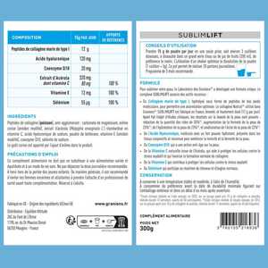 <span class=keywords><strong>Granions</strong></span> COLLAGÈNE+ BEAUTY SUBLIMLIFT <span class=keywords><strong>Poudre</strong></span> - Naticol Breveté Français - Faible Poids Moléculaire, Haute Assimilation 300g - Product Image 2