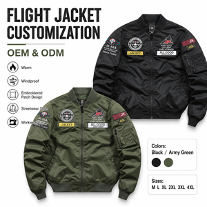 Men's Plus Size Customizable <strong>Denim</strong> Bomber <strong>Jacket</strong> Casual Crew Neck Waterproof Breathable Eco-Friendly Cotton <strong>Liner</strong> for Autumn - Product Image 3