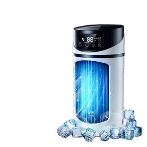 Ventilateur de bureau électrique portable sans pales en plastique avec humidificateur, minuterie 6H, 3 modes, écologique pour le bureau et la maison - Product Image 1