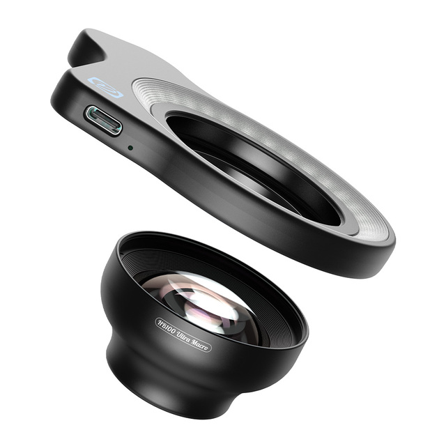 Factory New 110mm F1.05 Big Aperture Smartphone Macro Lens and Add LED Full Light with Clip of Phone Camera Accessories