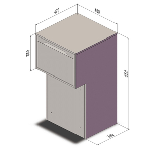 Jh-mech đen phổ biến công suất cao bưu kiện bài hộp cho cổng hàng rào & thông qua có thể khóa chống trộm an toàn kim loại ngoài trời Hộp Thư - Product Image 2