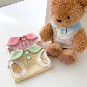 เสื้อกั๊กสัตว์เลี้ยงสุนัขแมวสีชมพูสีขาวสีเหลืองสีทึบโพลีเอสเตอร์สวมใส่สบายๆได้ทุกฤดูกาลสำหรับสุนัขขนาดเล็กแมว - Product Image 3