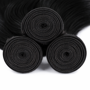 Mechones de Cabello Liso con Trama a Máquina, Color Negro Natural, para la Elaboración de Pelucas - Product Image 5