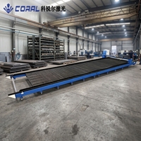 CORAL CRL-12025AD 20000W Máquina de corte láser de fibra CNC de riel de suelo de venta directa de fábrica para gran fabricación de metal