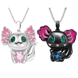 Collier <span class=keywords><strong>pendentif</strong></span> en alliage PVD anti-ternissement motif animal de dessin animé <span class=keywords><strong>Salamandre</strong></span> Aile de Nouveauté 2024, Bijou fantaisie pour cadeau - Product Image 1