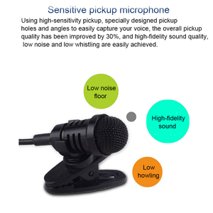 GAW-6512D alta sensibilidad uhf lavalier micrófono inalámbrico para las entrevistas de enseñanza instrumentos musicales - Product Image 3