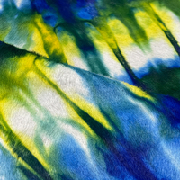 Vente en gros de cuir de veau véritable de haute qualité, nouvelle mode, teinture tie-dye, cuir de vache naturel avec poils.