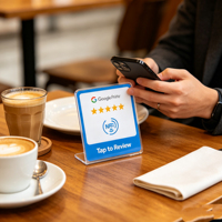 Support de table en acrylique NFC pour avis Google, plaque QR Code, support d'affichage de commande pour restaurant, impression personnalisée
