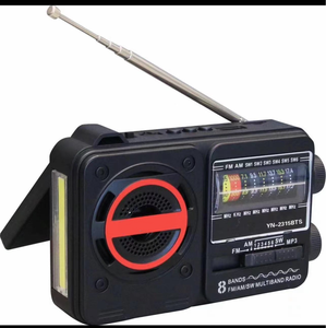 Radio portable personnalisée 8 bandes AM FM SW avec lampe torche LED, lecteur MP3 USB TF, rechargeable, multifonctionnelle, pour l'extérieur et la maison - Product Image 2