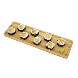 卸売長方形日本料理盛り合わせ竹寿司ディスプレイトレイ、寿司用プレート