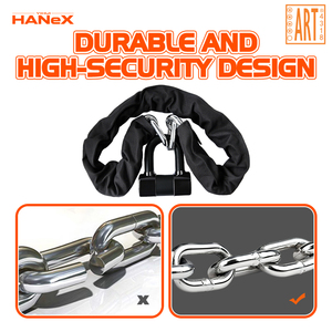 Accessoires Alarme de sécurité Antivol Bâtiment de bureau Moto <span class=keywords><strong>Scooter</strong></span> Vélo Acier trempé Verrou en U pour vélo avec chaîne - Product Image 6