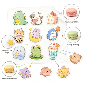 สติกเกอร์การ์ตูนน่ารัก PVC รูปทรงแปลกตา กันน้ำ พิมพ์ดิจิทัล สำหรับแล็ปท็อป เคสมือถือ สมุดบันทึก ของขวัญ งานฝีมือ - Product Image 3