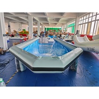 Vente en gros usine – Quai flottant gonflable 9x3m pour yacht, ponton gonflable en PVC pour activités nautiques en mer