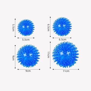 TPR kaymaz yumuşak renkli köpek çiğnemek oyuncak dayanıklı diş temizleme interaktif toksik olmayan gıcırtılı topu IQ eğitim yavru Bite - Product Image 2