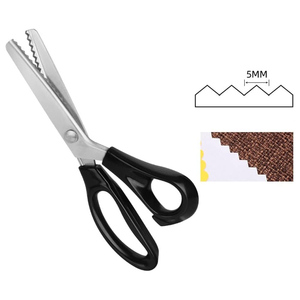 Ciseaux dentelés en acier inoxydable de qualité industrielle, pour couture, broderie, tailleur, manche ABS noir, 23,5x8,5cm, personnalisables - Vente chaude - Product Image 2