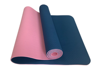 Tapis de yoga en PU avec logo personnalisé, épaisseur 6 mm, antidérapant, avec sangle de transport, adapté aux salles de sport, aux centres de fitness et aux studios de Pilates