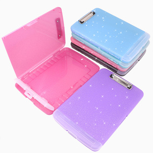 Sunshing điều dưỡng nhựa <span class=keywords><strong>clipboard</strong></span> với lưu trữ thi tài liệu nộp hồ sơ lưu trữ Trường hợp vật tư văn phòng A4 clipboards tập tin thư mục hộp - Product Image 1