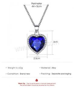 Collier pendentif cœur pour toujours en cristal, collier cœur en alliage de Zinc 1554056 - Product Image 5