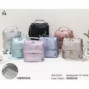 Borsa termica per bento 26x15x16 cm con rivestimento interno in lamina per la conservazione degli alimenti - Product Image 3