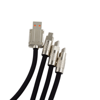 Cable de datos personalizado Cable 3 en 1Cable de carga rápida Línea de cargador de teléfono Cable USB Cable de alimentación