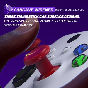 ExtremeRate Carmin Rouge DIY Hauteur Réglable ThumbsGear V3 Interchangeable Thumbsticks Joysticks pour Xbox Series X S Controller - Product Image 5