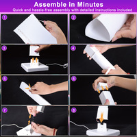 Lampe sur pied de qualité supérieure, fabrication directe d'usine, design pliable, angle fixe, base de 13x13 cm, alimentation USB 5V, lampe de sol LED