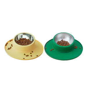 Alta Qualidade Rodada <span class=keywords><strong>Anti</strong></span> Formiga De Aço Inoxidável Dog <span class=keywords><strong>Bowl</strong></span> Pet <span class=keywords><strong>Cat</strong></span> Dog Alimentador Tigelas Com Non Slip Mat - Product Image 2