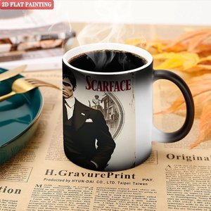 Daily Office Break Coffee Mug 11oz Frosted Black <b>Ceramic</b> Heat Activated Color Changing <b>Cup</b> - Product Image 5