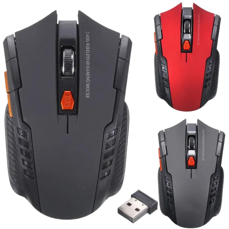 Factory Direct Cheapest 7keys wireless mouse 2.4GHZ AAA Stock Ergonomic High DPI Optical Wireless rato Gaming Mouse for Laptop