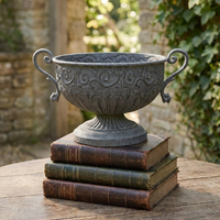 Jardinière en fer forgé sculpté à la main style Shabby Chic, grande jardinière décorative pour jardin, pelouse, cour, décoration intérieure - Usine