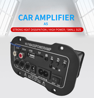 Toptan A5 profesyonel Mini amplifikatör DC12V 24V ev ve araç ses Metal kurulu dahili bluetooth Subwoofer alıcı USB mikser