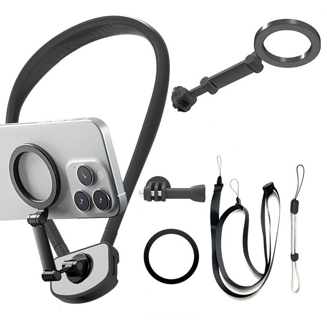 Wholesale Magnetic Neck Holder First-person Perspective for Live Streaming Cycling Fishing Outdoor Sports Accessories for iphone