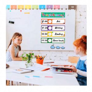 Tableau de décoration de classe réutilisable et effaçable avec cartes d'activités quotidiennes - Product Image 1
