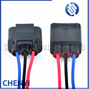 Conector impermeable automotriz hembra o macho de <span class=keywords><strong>3</strong></span> pines, enchufe de arnés de cable de ventilador de radiador eléctrico 1743271-2 para Hyundai Kia - Product Image 6