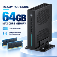 Intel Core I5-14400F Mini PC RTX 5060 Ti 8GB 64GB DDR5 2TB SSD Komputer Desktop Gaming dengan WiFi 6E dan Dual Gigabit LAN