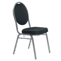 Sillas de Boda Modernas al por Mayor, Sillas de Comedor para Banquetes de Hotel con Estructura Metálica y Asiento Tapizado, Apilables, para Uso en Interiores/Exteriores