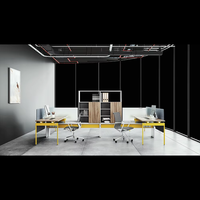 Postes de travail ergonomiques pour bureau, zone de travail ouverte, bureau d'ordinateur 2/4/6 places, table de bureau pour lieu de travail
