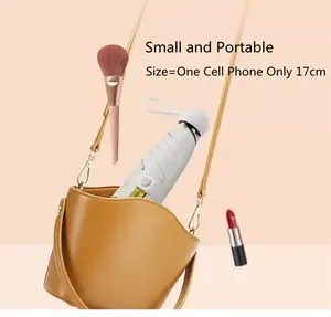 Offre Spéciale Minimaliste 5 Plis Protection UV Parapluie Capsule Parapluie Mini pour Cadeau Promotionnel - Product Image 5