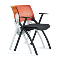 Solution de bureau agile : Chaise de formation en maille respirante, sièges empilables durables pour centres de formation et salles de réunion