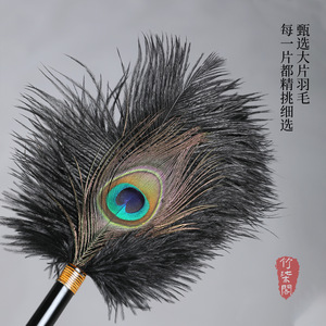 Zhuqi Pavilion Peacock Feather Duster 19in Anti-static Furniture Cleaning Tool - Product Image 4