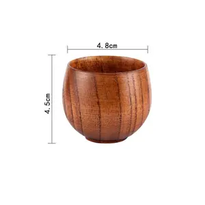 Tùy chỉnh Nhật Bản phong cách bằng gỗ cup sáng tạo táo tàu gỗ cách nhiệt Trà Cafe kích thước nhỏ uống cốc gỗ